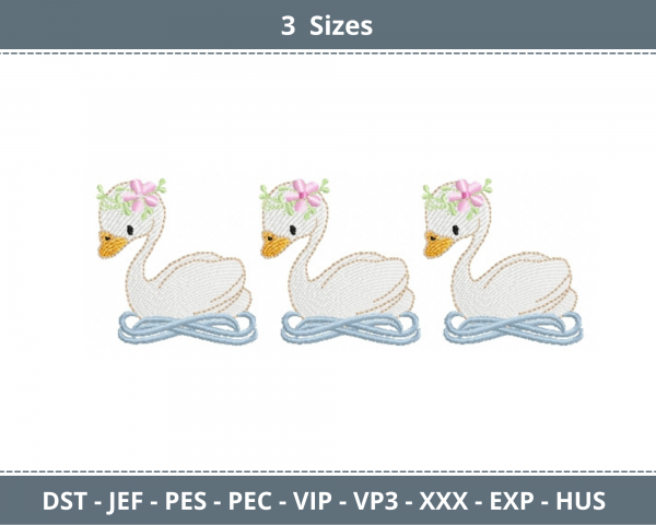 Little Duck Machine Embroidery Designs-3 Sizes-instant download