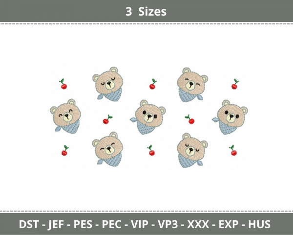 Cute Cartoon Machine Embroidery Designs-3 Sizes-instant download