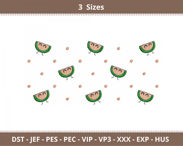 Little Watermelon Machine Embroidery Designs-3 Sizes-instant download