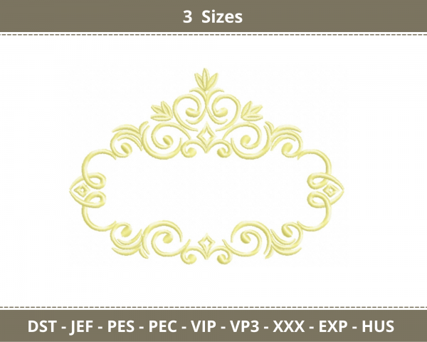 Creative Frame Machine Embroidery Designs-3 Sizes-instant download