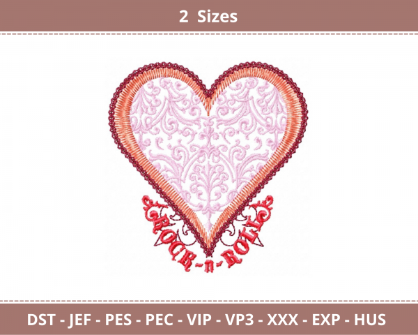 Creative Heart Machine Embroidery Designs-2 Sizes-instant download