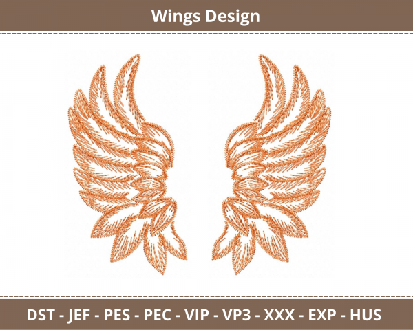 Angel Wings Machine Embroidery Designs
