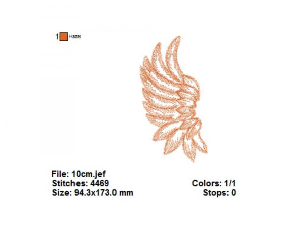 Angel Wings Machine Embroidery Designs-1 Size-instant download