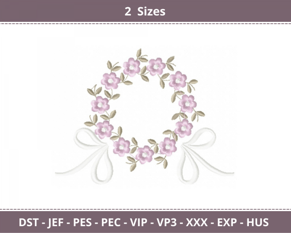Creative floral Machine Embroidery Designs-2 Sizes-instant download