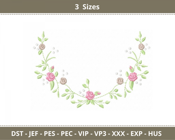 Creative floral Machine Embroidery Designs-3 Sizes-instant download