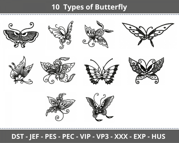 Outback Chinese Butterfly Machine Embroidery Designs
