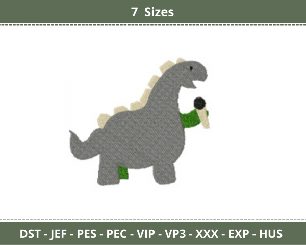 Baby Dinosaur Machine Embroidery Designs-7 Sizes-instant download