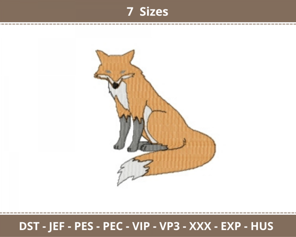 Fox Machine Embroidery Designs-7 Sizes-instant download