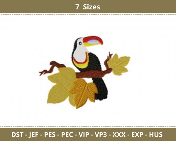 Hornbill Machine Embroidery Designs-7 Sizes-instant download