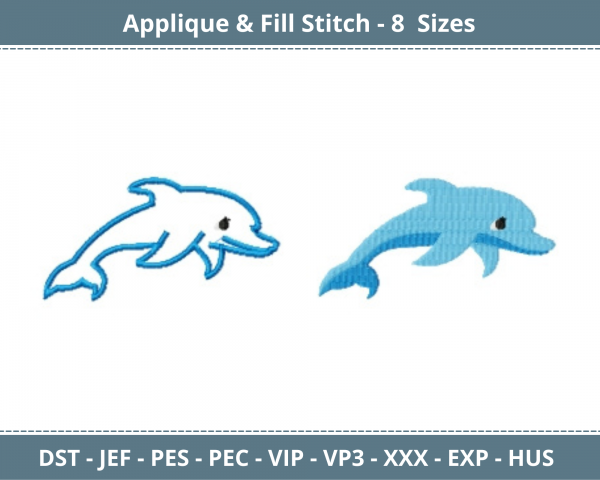 Dolphin Machine Embroidery Designs