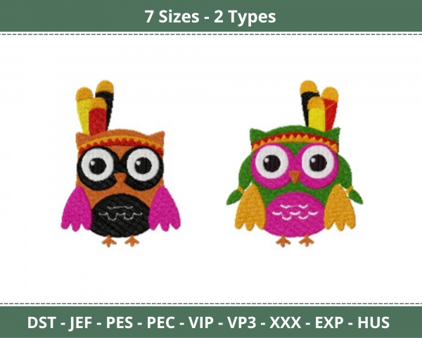 Owl Chief Machine Embroidery Designs