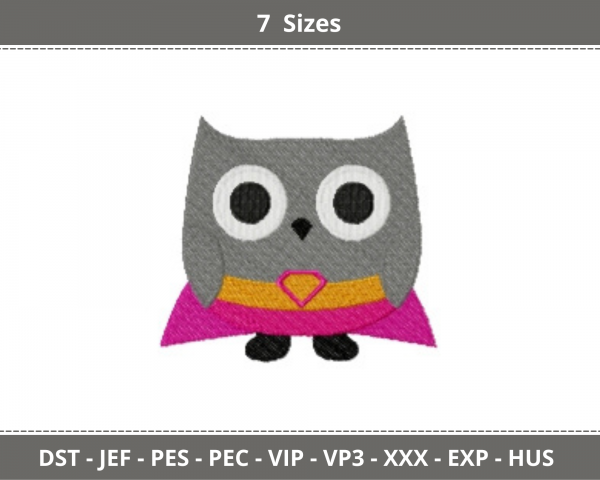 Super Owl Machine Embroidery Designs-7 Sizes-instant download