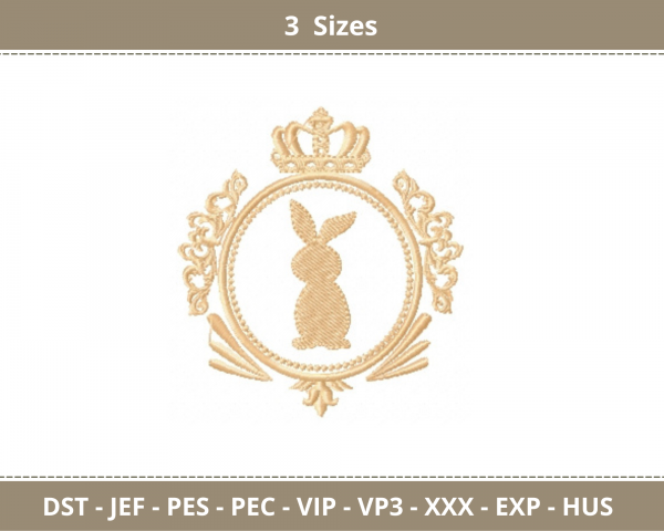 Bunny Machine Embroidery Designs-3 Sizes-instant download