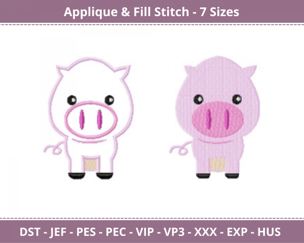 Little Puppy Applique & Fill Stitch Machine Embroidery Designs-7 Sizes-instant download