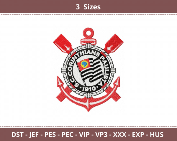 Paulista Football Team Logo Machine Embroidery Designs