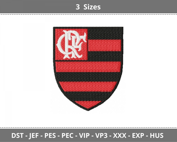Flamengo Football Team Logo Machine Embroidery Designs