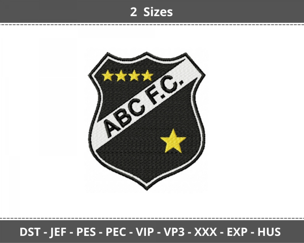 ABC Football Team Logo Machine Embroidery Designs