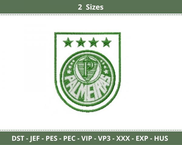 Palmeiras Football Team Logo Machine Embroidery Designs