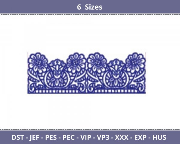 Border Machine Embroidery Designs-6 Sizes-instant download