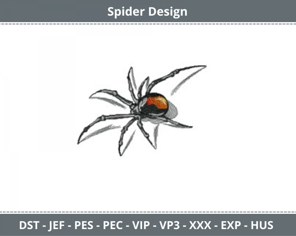 Spider Machine Embroidery Designs-1 Size-instant download