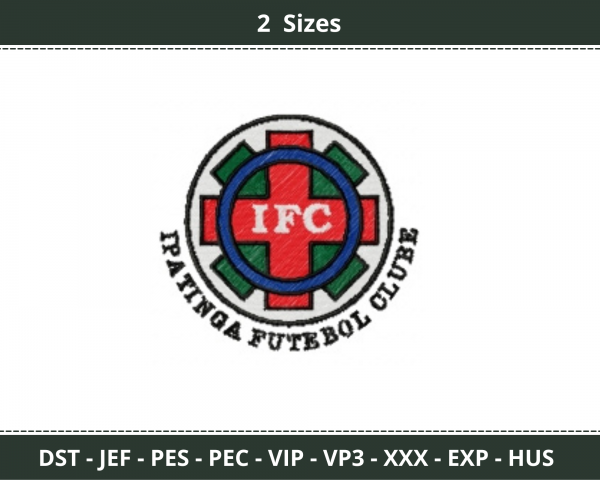 IFC Logo Machine Embroidery Designs-2 Sizes-instant download
