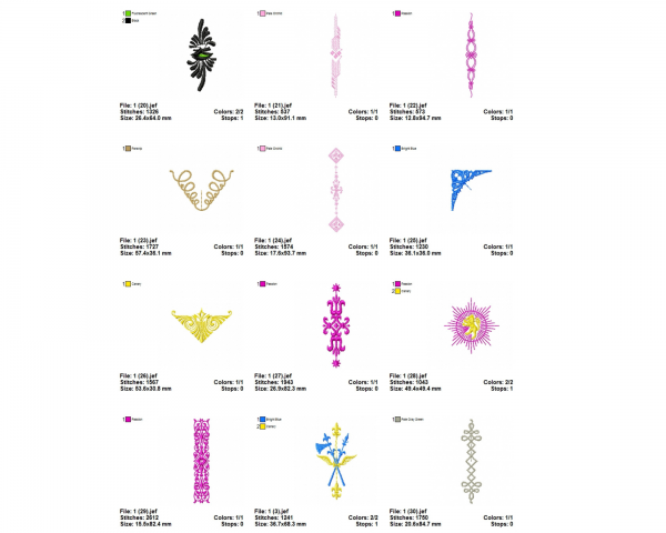 Royal Machine Embroidery Designs-1 Size-32 Types-instant download