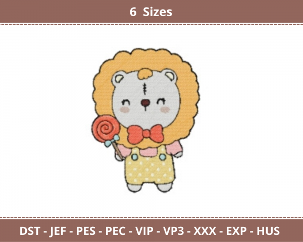 Cute Cartoon Machine Embroidery Designs-6 Sizes-instant download