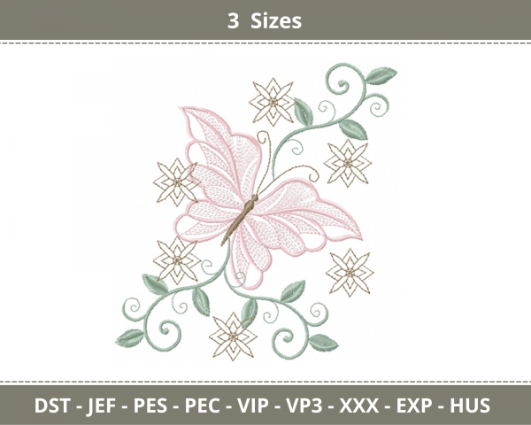Creative Butterfly Machine Embroidery Designs-3 Sizes-instant download