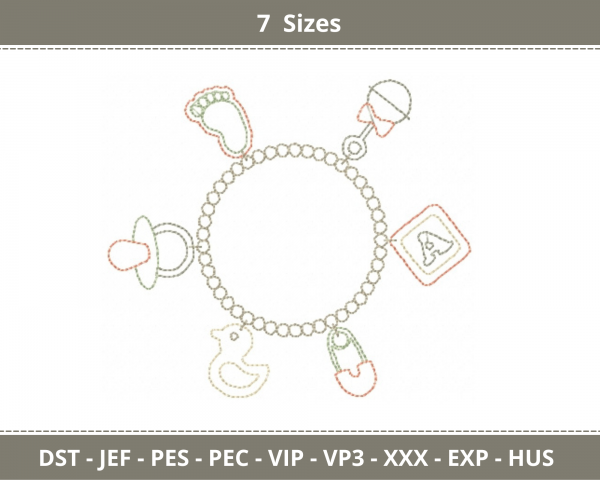 Baby Stuff Machine Embroidery Designs-7 Sizes-instant download