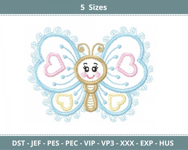 Creative Butterfly Machine Embroidery Designs-5 Sizes-instant download