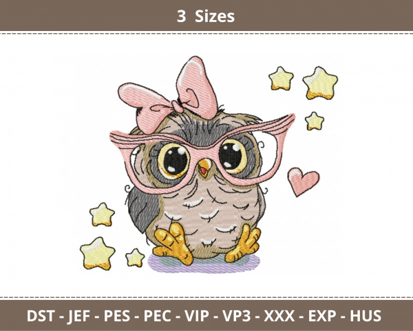 Cute Bird Machine Embroidery Designs-3 Sizes-instant download