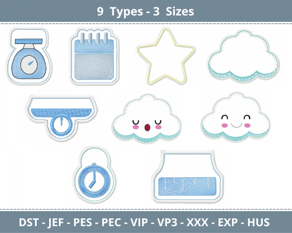 Creative Machine Embroidery Designs-3 Sizes-9 Types-instant download