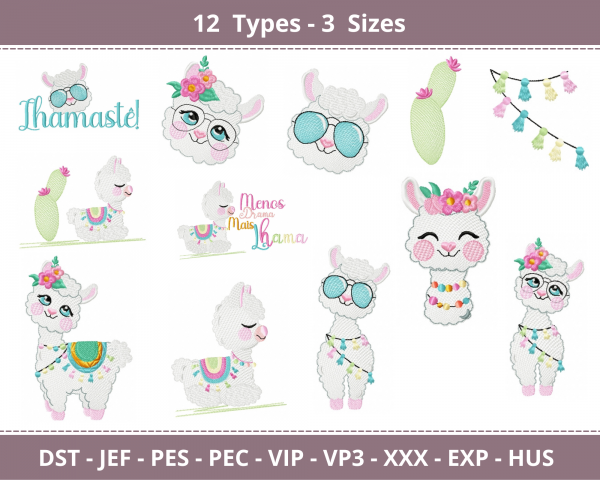 Baby Sheep Machine Embroidery Designs-3 Sizes-12 Types-instant download