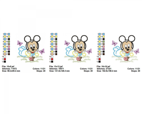 Mickey Machine Embroidery Designs-3 Sizes-instant download