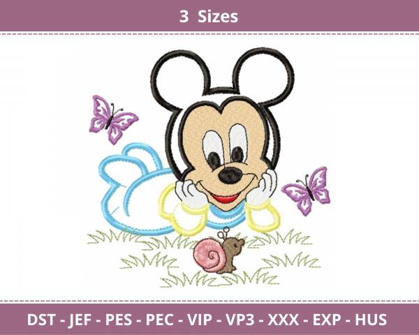 Mickey Machine Embroidery Designs-3 Sizes-instant download
