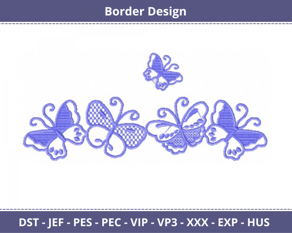Butterfly Border Machine Embroidery Designs-1 Size-instant download