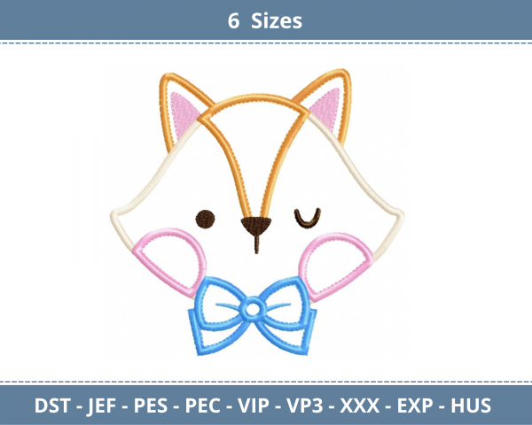 Fox For Boy Machine Embroidery Designs-6 Sizes-instant download