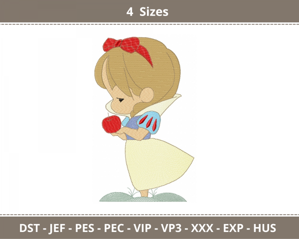 Little Princess Machine Embroidery Designs-4 Sizes-instant download
