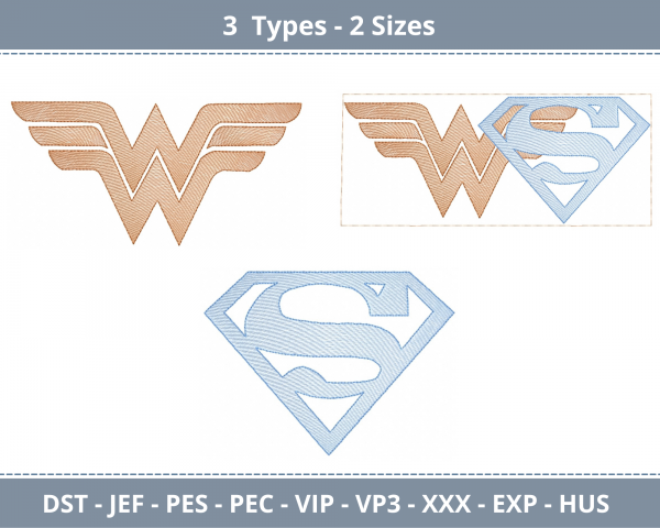 Super Hero Logo Machine Embroidery Designs