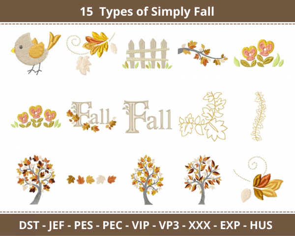 Creative Simply Fall Machine Embroidery Designs
