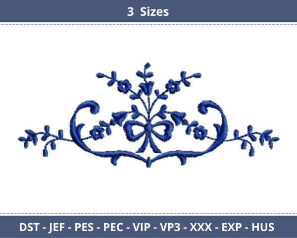 Decorative Flowers Machine Embroidery Designs-3 Sizes-instant download