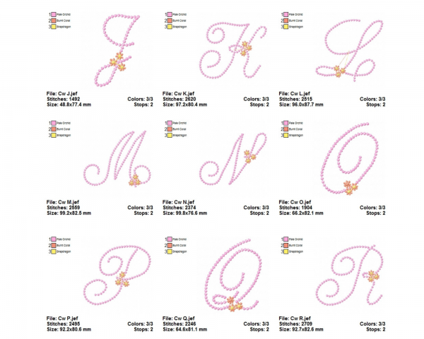 Classic Alphabet Machine Embroidery Designs-1 Size-A to Z Letters-instant download