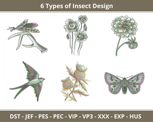 Insects Machine Embroidery Design