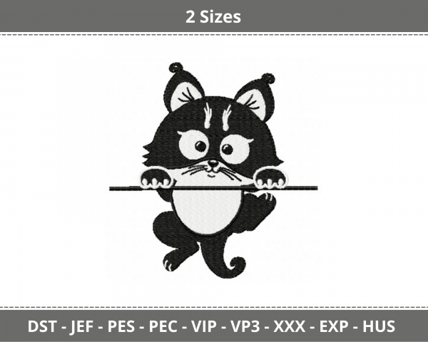 Cat Machine Embroidery Designs-2 Sizes-instant download