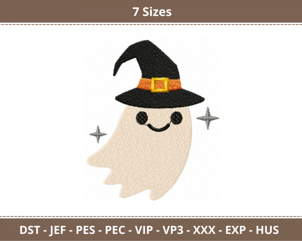 Cute Ghost Machine Embroidery Designs-7 Sizes-instant download