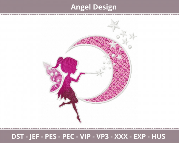 Angel Machine Embroidery Designs-1 Size-instant download