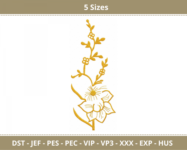 Flores Machine Embroidery Designs-5 Sizes-instant download