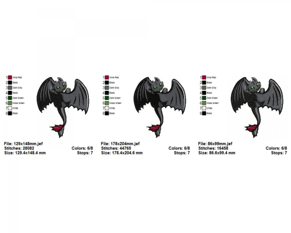 Bat Bird Machine Embroidery Designs-3 Sizes-instant download