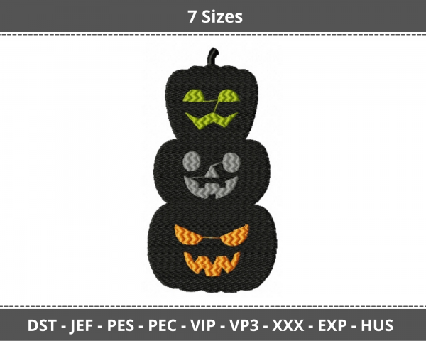 Halloween Pumpkin Machine Embroidery Designs
