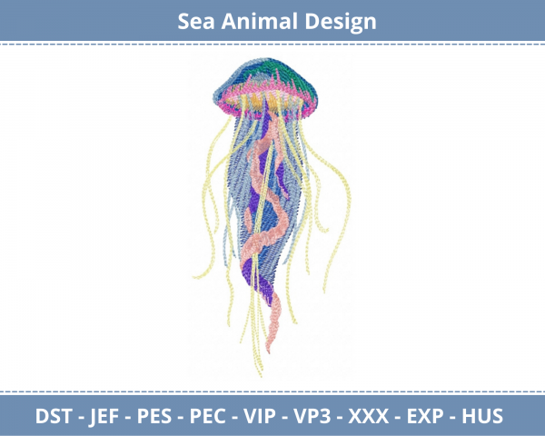 Sea Animal Machine Embroidery Design
